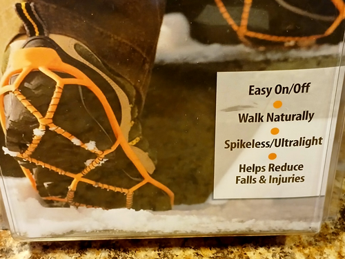 YAKTRAX Snow Ice Walker Ultralight Spikeless Men 9-11 Women 10.5-12.5 Med. Blk - Picture 4 of 22