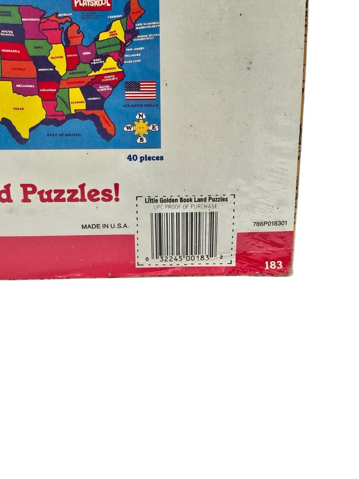 Playskool Easy Puzzle Real Woodboard VTG 1988 "Little Golden Book Land" Sealed - Image 3 of 3