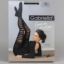 Gabriella 'AXEL' exquisite tiger matte tights with original pattern 60 Den Black