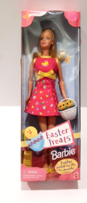 BARBIE DOLL SPECIAL EDITION EASTER TREATS 23786 1999 NRFB, basket, 2 chicks.