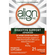 Align Probiotic Digestive Support Advanced Bloating Gas Relief 21 Capsules NEW