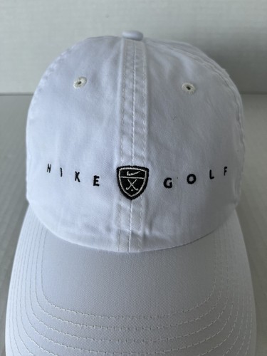 Gorra de golf Nike vintage blanca central Swoosh correa trasera gorra entrenamiento al aire libre gimnasio - Imagen 3 de 19