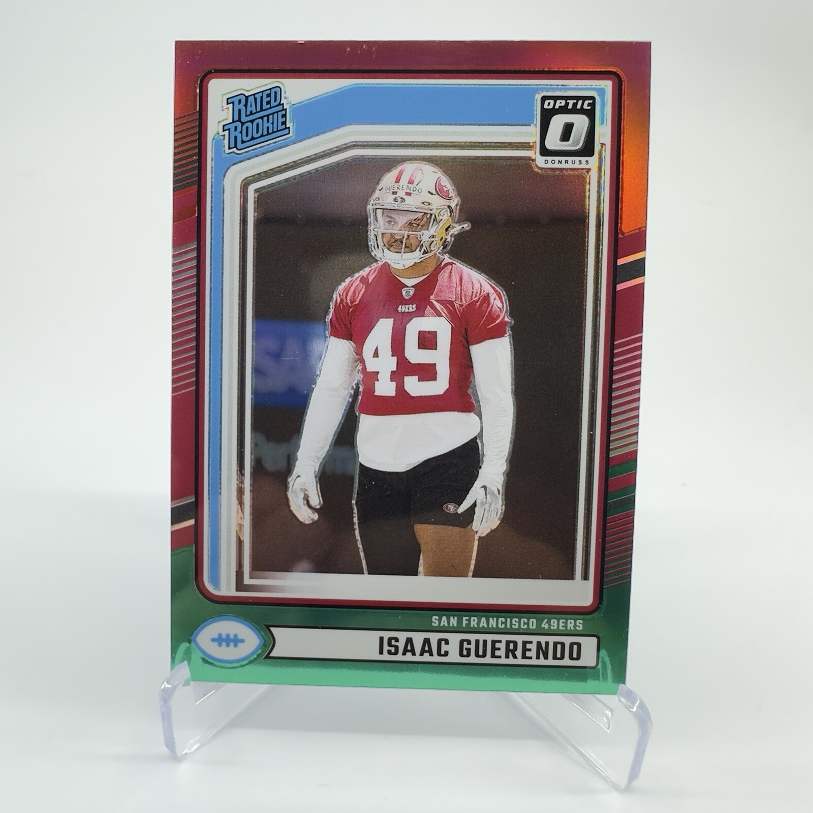2024 Donruss - Rated Rookie Optic Preview Red & Green Prizm  Isaac Guerendo
