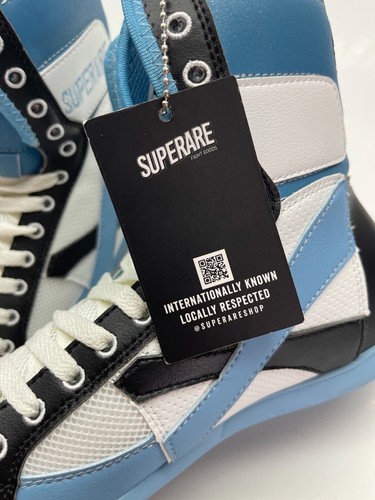 SUPERARE SE scarpe da boxe uomo blu bianco nero EU 39,5 US 5,5 - Foto 5 di 22