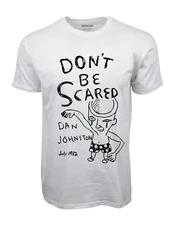DANIEL JOHNSTON 'DONT BE SCARED' GRAPHIC WHITE T-SHIRT