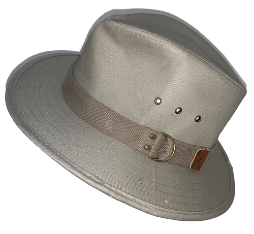 Khaki strukturierte Fedora-Stil Baumwolle Angelmütze Größe S/M - zum Wandern, Sport - Bild 5 von 21