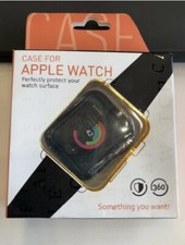 Leotop Case Apple Watch Series 2/3 Bumper 42mm Black Shock Proof Rubber New