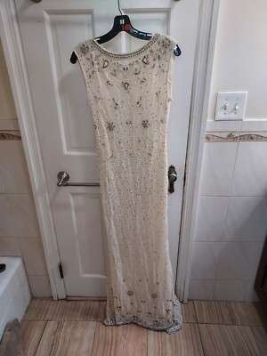 alice and olivia white beaded dress ALICE+OLIVIA CREAM WHITE PEARL BRIDAL WEDDING BEADED GOWN DRESS Size US 2  WOMENS