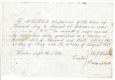 1863, Trustees Order to Pay Mariah A. Johnson Wages As Teacher, Howard/Bath, NY
