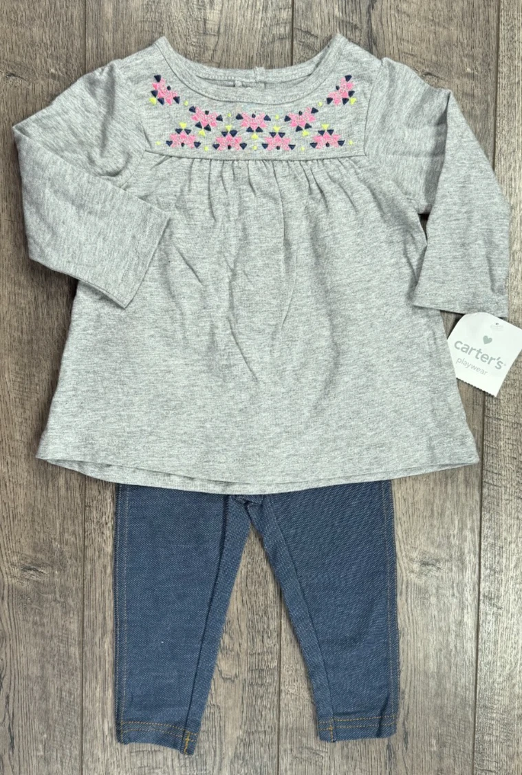 Baby Girl Clothes New Vintage Carter's 6 Month 2pc Design Outfit