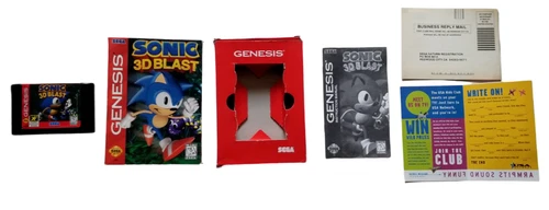 Sonic 3D Blast The Hedgehog SEGA Genesis Vintage Retro Video Game
