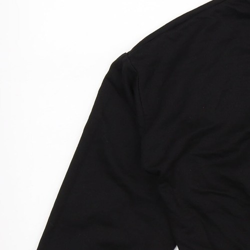 Red Herring Womens Black Cotton Blend Sweatshirt Size 10 - Picture 6 of 12