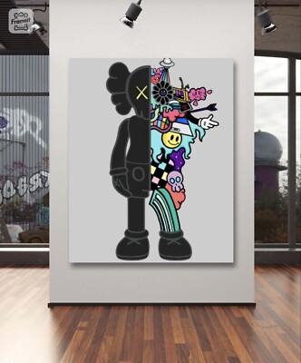 Kaws art Canvas Poster wall art home decor | eBay