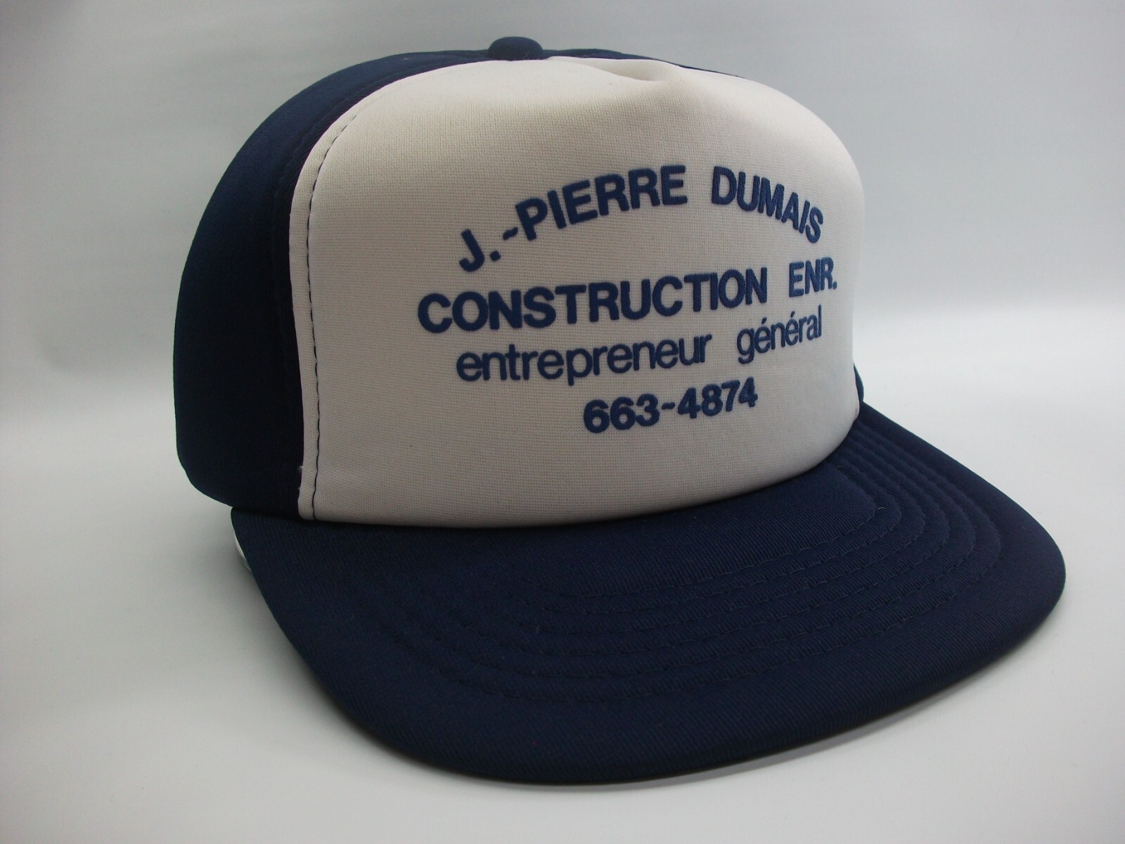 J Pierre Dumais French Francais Hat Vintage Blue Whit… Gem