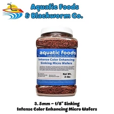 1/8" Color Enhancing Sinking Micro Wafers for Cories, Plecos, Bottom Fish. JAR