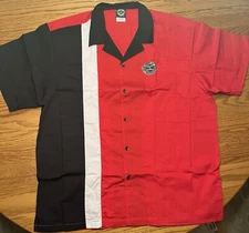 Men’s Short Sleeve Steak N Shake Red & Black Uniform Shirt Size Extra Large XL
