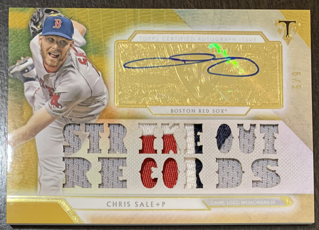 Chris SALE🔥2018 Topps Triple Threads Patch Relic AUTO #TTAR-CSA4 6/9 NM Red Sox