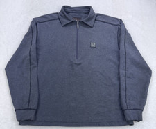 Straight Down 1/4 Zip Sweater Pullover Mens XL Gray Golf Long Sleeve
