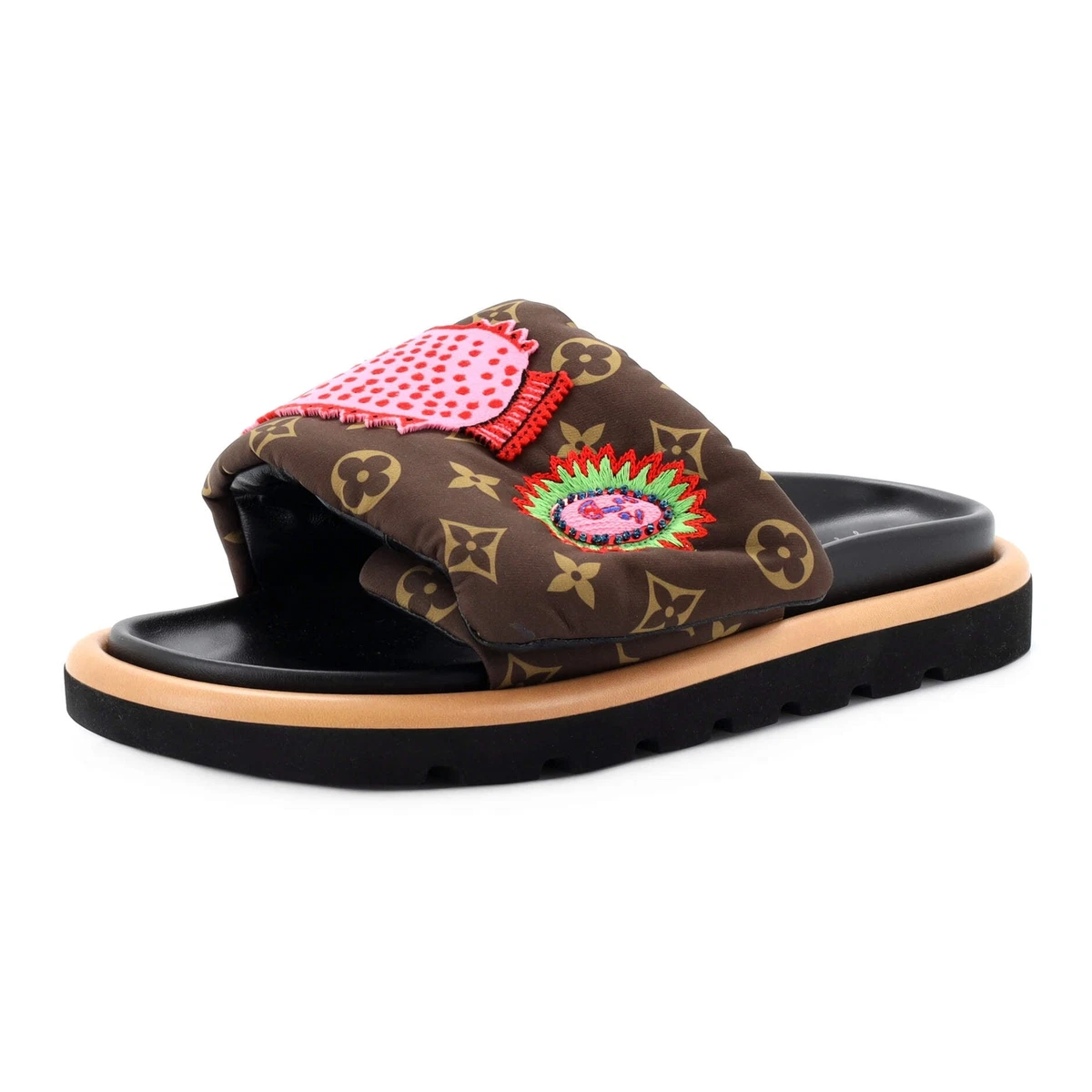 Louis Vuitton Women's Pool Pillow Comfort Mule Sandals Yayoi Kusama  Faces Monogr