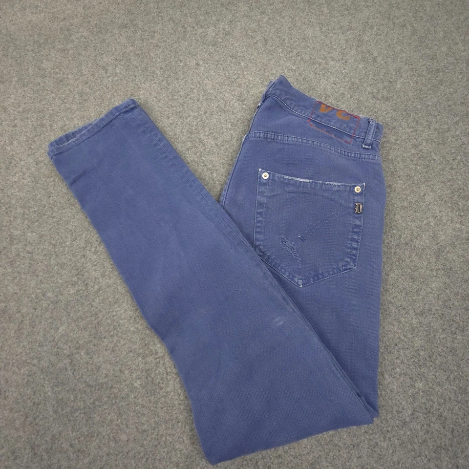 Dondup Jeans Mens 34 Blue Denim Straight Casual Cotton Button Fly Size 34x31 - image 4 of 4