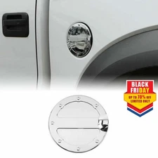 For 2009-2014 Ford F150 Gas Tank Cap Fuel Filler Cover Trim ABS Chrome Exterior
