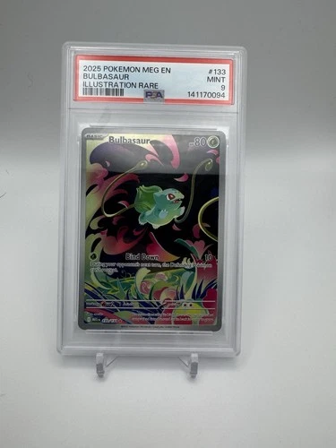 2025 POKEMON MEG EN-MEGA EVOLUTION ILLUSTRATION RARE #133 BULBASAUR PSA 9