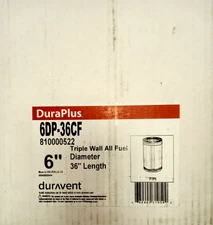 DuraPlus Triple-Wall 36" x 6" Chimney Pipe 810000522 DuraPlus 6DP-36CF Stove