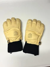 Hestra Ski Gloves Yellow Leather Men’s 8 Snowboarding Thick 