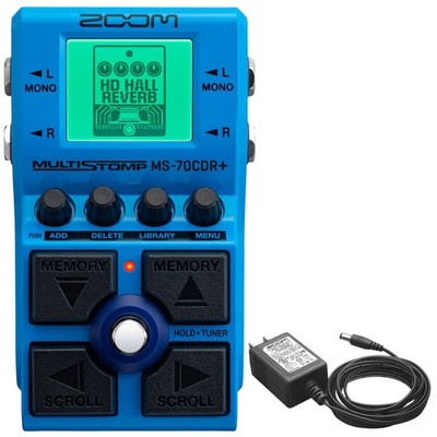 Zoom MS-70CDR+ MultiStomp Guitar Effects Peda with Zoom AD-16A/D AC Adapter