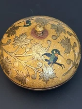 Antique 1930's Kashmiri Lidded Round Box