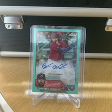 2023 Topps Chrome Braden Shewmake TEAL WAVE ROOKIE AUTO /199 #AC-BSH