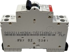 ABB S2011C-B16+B16 Circuit Breaker, 2 Pole, 16A, 6kA (2CDS251281R0165)