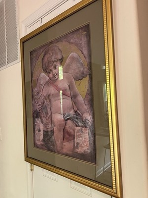 Paragon Picture Gallery Framed Cupid I Angel Art Print by Franklin, 32x26 in