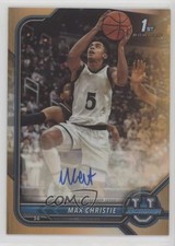 2021-22 Bowman U Chrome Prospect Orange Refractor 5/25 Max Christie Auto v9t