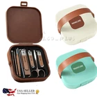Manicure / Pedicure Set Nail Clippers Ear Cleaner Cuticle Grooming Kit Case New