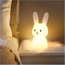 Lampada Camera Bambini, Silicone Luce Notturna Neonato, 7 Multicolori LED, LED R