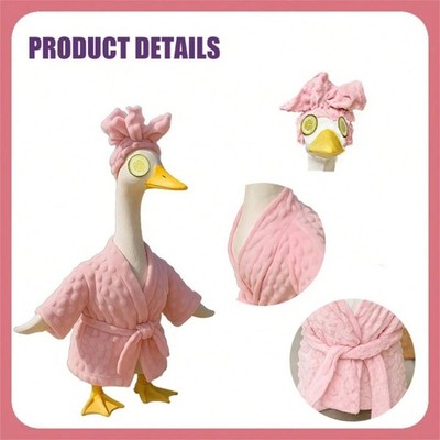New Whimsical Lawn Goose Outfit Cute Bathrobe Cucumber Eye Mask Patio Yard Decor