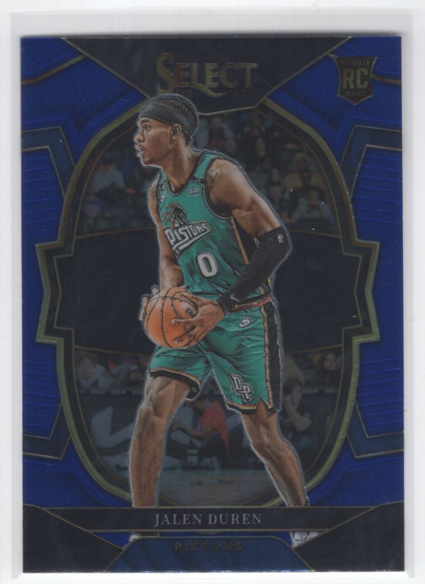 #98 2022-23 Select RETAIL BLUE - Jalen Duren RC Detroit Pistons