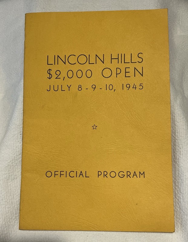 1945 Lincoln Hills $2000 Golf Open Official Program