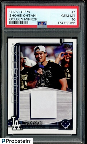 2025 Topps Golden Mirror #1 Shohei Ohtani Los Angeles Dodgers PSA 10 GEM MINT