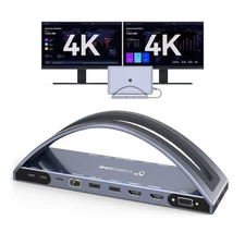 USB C Docking Station Dual 4K Monitor for MacBook Pro/Air M4/M5, 13-in-2 Mac ...
