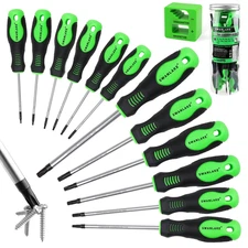 Magnetic Torx Screwdriver Set - 13 Piece T5 to T40 Star Drivers