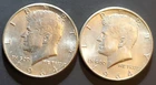 (2) Bu 1964 P KENNEDY HALF DOLLARS 90% SILVER