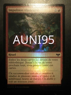 mtg magic Reckless Impulse FOIL FRENCH vf fr innistrad Impuls téméraire
