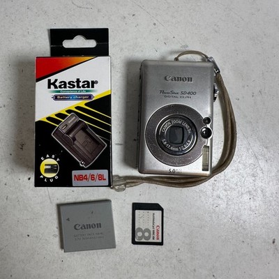 Canon PowerShot SD400 Silver 2  LCD 3x Optical Zoom Compact Digital Elph Camera