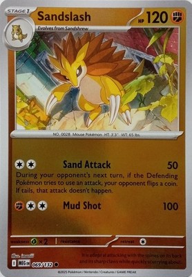069/132 Sandslash Reverse Holo Mega Evolution Pokemon Karte