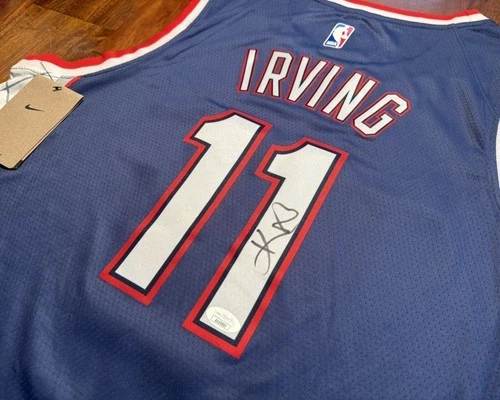 Camiseta de la NBA firmada por Kyrie Irving autógrafo auténtico certificado de autenticidad JSA - Brooklyn Nets Foto 2 de 4