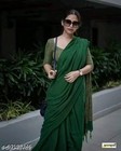 Indian Women's Khadi Cotton Saree With Unstitched Blouse Festive Tassels Sari