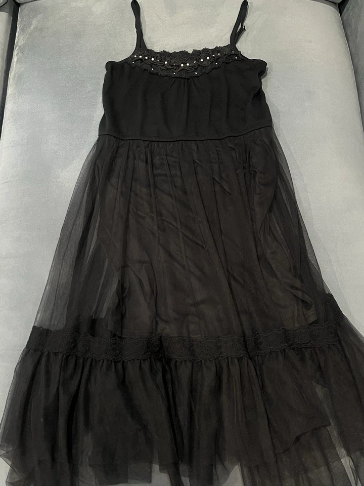 Vestido gótico japonés Axes para mujer talla M negro de encaje midi de moda Foto 2 de 4