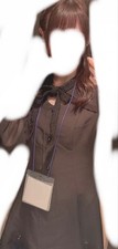 Rojita Ribbon Dress Women's Aline Lace Sleeve Size S Approx 63cm/24.8in Japan